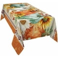 thumbnail image 1 of Fall Pumpkin Sunflower Tablecloth Rectangle Round Table Cloth 60x120 Inch, Orange Indoor or Outdoor Tablecloth, Waterproof Fabric Table Cover for Party Holiday Picnic Kitchen Thanksgiving Decorations, 1 of 6