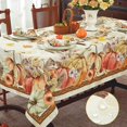 thumbnail image 1 of Fall Pumpkin Table Cloth Rectangle 60x60 Inches (Harvest Pumpkin Pattern Spillproof, Wrinkle Free Tablecloths, Fabric Table Cover for Thanksgiving Autumn Dinner Banquet Party Decoration), 1 of 7