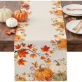Autumn Rustic Maple Fall Pumpkin Table Runner 13