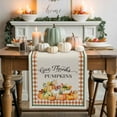 thumbnail image 1 of Fall Pumpkin Table Runner, Autumn Thanksgiving Kitchen Dining Table Decoration for Home Party Decor 13x36 Inches, 1 of 9