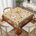 thumbnail image 1 of Fall Pumpkin Tablecloth 54×54 Inch Square Harvest Thanksgiving Table Cloth Water-Resistant Spill-Proof Washable Fabric Table Cover for Kitchen Dining Party Picnic Indoor Outdoor, 1 of 6