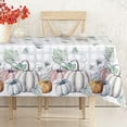 thumbnail image 1 of Fall Pumpkin Tablecloth 60x102 Inch Watercolor Autumn Plaids Table Cover Seasonal Pink Grey Pumpkin Table Cloth for Farmhouse Thanksgiving Kitchen Dining Table Picnic Decoration, 1 of 5