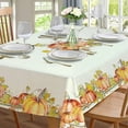 thumbnail image 1 of Fall Pumpkin Tablecloth Rectangle 60 x 84 inch Table Cloth Cute AutmnTropical Flower Indoor or Outdoor Holiday Palm Leaves Table Decorations for Dinner, 1 of 5