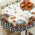 thumbnail image 1 of Fall Pumpkin Tablecloth Thanksgiving Autumn Buffalo Plaid Table Cloth 60"x84", Waterproof and Reusable Table Cover for Fall Harvest Party Decoration, 1 of 6
