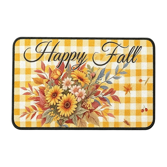 Fall Pumpkin Thanksgiving Doormat 16x24 Inch Indoor Outdoor Fall Welcome Mat Natural Pumpkin Door Rug For Front Porch Entryway Or Home Fall Decor
