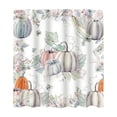 thumbnail image 1 of Fall Pumpkin Thickened Waterproof Shower Curtain, Heavy-Duty Fabric Bath Curtain with Rustproof Grommets for Rod, Soft Autumn Maple Leaf Print Bathroom Shower Curtain for Thanksgiving Halloween Decor, 1 of 6