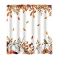 thumbnail image 1 of Fall Pumpkin Thickened Waterproof Shower Curtain, Heavy-Duty Fabric Bath Curtain with Rustproof Grommets for Rod, Soft Autumn Maple Leaf Print Bathroom Shower Curtain for Thanksgiving Halloween Decor, 1 of 6