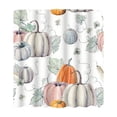 thumbnail image 1 of Fall Pumpkin Thickened Waterproof Shower Curtain, Heavy-Duty Fabric Bath Curtain with Rustproof Grommets for Rod, Soft Autumn Maple Leaf Print Bathroom Shower Curtain for Thanksgiving Halloween Decor, 1 of 6