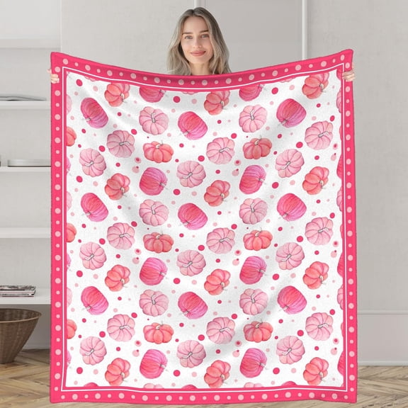 Fall Pumpkin Throw Blanket 50"x60" Leaves Turkey Throws Flannel Thanksgiving Blankets-Fall and Thanksgiving Home Decoration Gifts