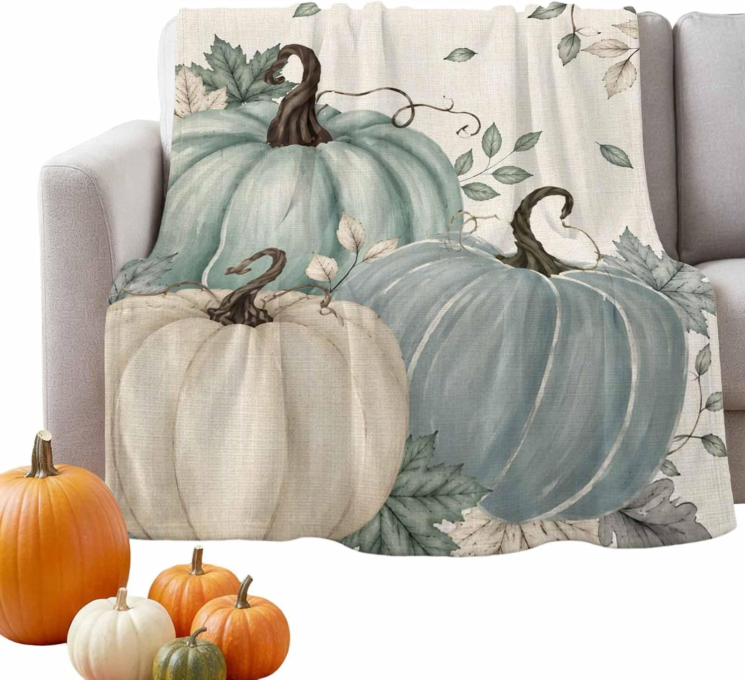 Fall Pumpkin Throw Blanket Sherpa Fleece Blanket 30x40 for Bed Couch ...