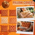 thumbnail image 1 of Fall Pumpkin Throw Pillow 18 X 18 Inch Soft Plush Faux Fuzzy Cushion, Embossed Thanksgiving Decorative Pillow for Couch Bedroom Living Room Autumn Home, 1 of 8