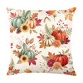 thumbnail image 1 of Fall Pumpkin Throw Pillow Covers 18"x18", Single Fall Decorative Cushion Case with Autumn Harvest Design for Sofa Couch Home Decor, Without Insert，C, 1 of 8