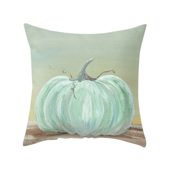 Fall Pumpkin Throw Pillow Covers 18x18 Set of 2 Boho Orange and Bule Pumpkin Pillows Cases for Sofa Couch Outdoor Farmhouse Cottage Autumn Decorations Decorative Pillows Cases for Home Room Decor