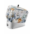 thumbnail image 1 of Fall Pumpkin Toaster Cover 2 Slice, Small Kitchen Appliance Covers, Thanksgiving Eucalyptus Leaves Rustic Wood Plank Toaster Oven Cover with Loop, Bread Machine Cover Polyester Dust Cover Protection, 1 of 4