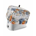 thumbnail image 1 of Fall Pumpkin Toaster Cover 4 Slice, Large Kitchen Appliance Covers, Thanksgiving Blue White Orange Plants Wood Toaster Oven Cover with Loop, Bread Machine Cover Polyester Dust Cover Protection, 1 of 4