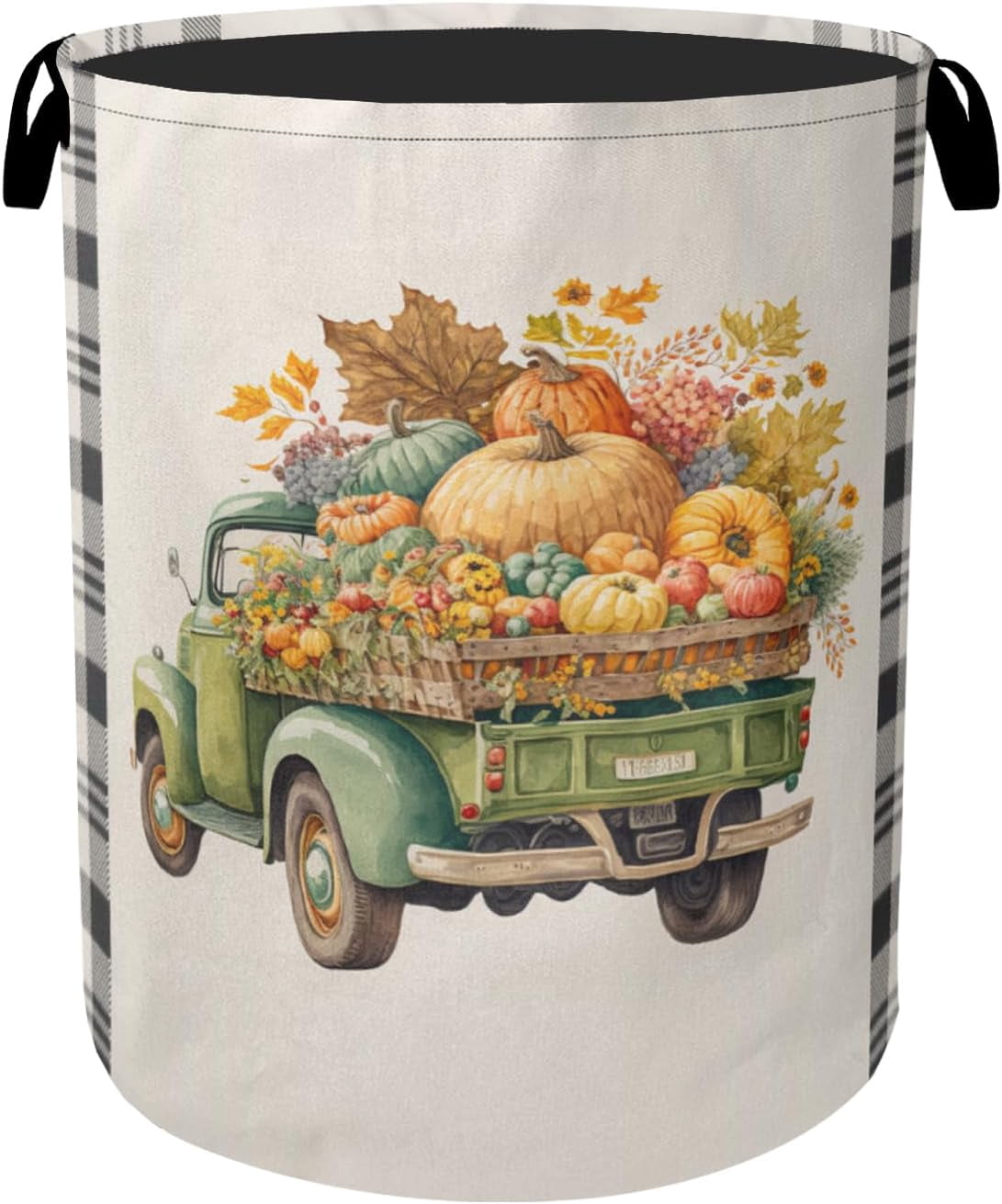 Fall Pumpkin Truck Large Clothes Hamper Bag - Laundry Basket with ...