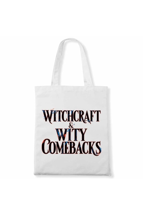 Fall Pumpkin Witchcraft & Witty Comebacks Love Canvas Bag 2Pcs
