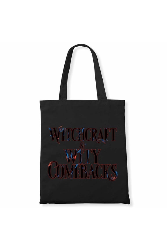 Fall Pumpkin Witchcraft & Witty Comebacks Love Canvas Bag 2Pcs