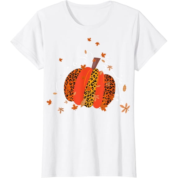 Fall Pumpkin Womens Autumn Thanksgiving Graphic Halloween T-Shirt