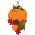 thumbnail image 1 of Fall Pumpkin and Leaves Burlap Door Decoration Hanger, 1 of 1