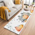thumbnail image 1 of Fall Pumpkins 2'x6' Runner Rugs for Hallway Kitchen Bedside Non Slip Washable, Thanksgiving Country Maple Leaf Plant Entryway Rug Runners with Rubber Backing, Long Carpet Runner for Laundry Room, 1 of 8