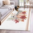 thumbnail image 1 of Fall Pumpkins Area Rugs 3'x5', Washable Small Throw Rugs for Living Room Bedroom, Thanksgiving Autumn Flower Leaf Plant Indoor Outdoor Rug Non-Slip Low Pile Carpet Runner Reversible Floor Mats, 1 of 8