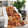 thumbnail image 1 of Fall Pumpkins and Autumn Leaves Pattern Blanket,Comfortable Soft Lamb Wool Throw Blanket,All Season,Warm Lightweight Blankets for Sofa Bed Couch Living Room Chair,60"x80", 1 of 4