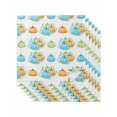 Fall Pumpkins Cloth Napkins Set of 6,Washable Reusable Dinner Cocktail