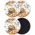 thumbnail image 1 of Fall Pumpkins Coasters Set of 4, Absorbent Coasters for Drinks, Thanksgiving Gnomes Autumn Maple Country Rustic Coaster for Desk Coffee Table Protection, Home Decor House Warming Gifts 4", 1 of 8