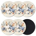 thumbnail image 1 of Fall Pumpkins Coasters Set of 6, Absorbent Coasters for Drinks, Thanksgiving Autumn Leaves Floral Berry Retro Coaster for Desk Coffee Table Protection, Home Decor House Warming Gifts 4", 1 of 8