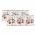 thumbnail image 1 of Fall Pumpkins Curtain Valances for Windows, Kitchen Valance Window Treatments Panel 2 Pack, Thanksgiving Autumn Flower Leaf Plant Rod Pocket Short Curtains for Bathroom Bedroom 42 x 12 Inch, 1 of 8