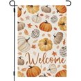 thumbnail image 1 of Fall Pumpkins Garden Flag 12x18 Inch Double Sided for Outside Welcome Small Burlap Autumn Holiday Yard Decoration, 1 of 6