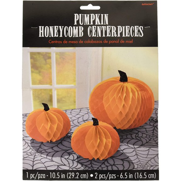 Amscan Fall Pumpkins Honeycomb Centerpieces (3ct)
