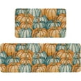 thumbnail image 1 of Fall Pumpkins Kitchen Mat Set of 2,Autumn Kitchen Rug,Thanksgiving Holiday Creative Decor Anti Fatigue Waterproof Stain Resistant Floor Rug Non Slip Cushioned Floor Mat 17x29 and 17x47 in, 1 of 6