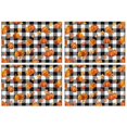 thumbnail image 1 of Fall Pumpkins and Leaves Buffalo Plaid Summer Placemats Table Placemats Set Of 4-Linen Kitchen Washable Placemats Table Mats 12"x18" Non-Slip Heat Resistant, 1 of 6