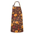 thumbnail image 1 of Fall Pumpkins Leaves Pattern Apron-Garden Aprons for Women with Pockets-Cotton Linen Waterproof Kitchen Cooking Gardening Aprons Adjustable for Kitchen,Cooking,BBQ and Salon 33"x27", 1 of 7