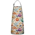 thumbnail image 1 of Fall Pumpkins and Leaves Pattern Apron-Garden Aprons for Women with Pockets-Cotton Linen Waterproof Kitchen Cooking Gardening Aprons Adjustable for Kitchen,Cooking,BBQ and Salon 33"x27", 1 of 7