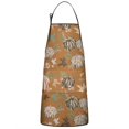 thumbnail image 1 of Fall Pumpkins Leaves Pattern Apron-Garden Aprons for Women with Pockets-Cotton Linen Waterproof Kitchen Cooking Gardening Aprons Adjustable for Kitchen,Cooking,BBQ and Salon 33"x27", 1 of 7