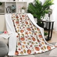 thumbnail image 1 of Fall Pumpkins Leaves Pattern Blanket,Comfortable Soft Lamb Wool Throw Blanket,All Season,Warm Lightweight Blankets for Sofa Bed Couch Living Room Chair,50"x60", 1 of 4