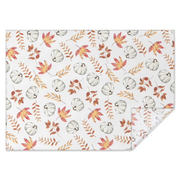 Fall Pumpkins Leaves Pattern Rectangle Tablecloth 60"x84",Waterproof Polyester Rectangle Table Cloth, Wipeable Spillproof Polyester Tablecloth for Dining, Camping, Indoor and Outdoor