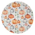 thumbnail image 1 of Fall Pumpkins and Leaves Pattern Round Blanket,Comfortable Soft Flannel Throw Blanket,All Season,Warm Lightweight Blankets for Sofa Bed Couch Living Room Chair 60"x60", 1 of 5