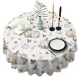 thumbnail image 1 of Fall Pumpkins Leaves Pattern Round Tablecloth 60" X 60",Wrinkle Wipeable Table Cloth for Kitchen Dining Room Picnic Patio Party, 1 of 6