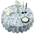 thumbnail image 1 of Fall Pumpkins Leaves Pattern Round Tablecloth 60" X 60",Wrinkle Wipeable Table Cloth for Kitchen Dining Room Picnic Patio Party, 1 of 6