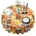 thumbnail image 1 of Fall Pumpkins Leaves Pattern Round Tablecloth 60" X 60",Wrinkle Wipeable Table Cloth for Kitchen Dining Room Picnic Patio Party, 1 of 6