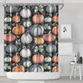 thumbnail image 1 of Fall Pumpkins and Leaves Pattern Shower Curtain 84"x72" ,Bathroom Decorative Shower Curtains Set with 12 Hooks,Modern Waterproof Washable Shower Curtain, 1 of 6