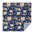 thumbnail image 1 of Fall Pumpkins Leaves Pattern Square Tablecloth,Waterproof Square Table Cover,Wipeable Spillproof Washable Table Cover for Home Kitchen Party Decor 60"x60"(152x152cm), 1 of 6
