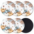 thumbnail image 1 of Fall Pumpkins Orange Blue Coasters Set of 6, Absorbent Coasters for Drinks, Thanksgiving Botanical Coaster for Desk Coffee Table Protection, Home Decor House Warming Gifts 4", 1 of 8