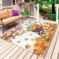 thumbnail image 1 of Fall Pumpkins Outdoor Rug for Patio/Deck/Porch, Non-Slip Large Area Rug 4 x 6 Ft, Thanksgiving Gnomes Autumn Maple Country Rustic Indoor Outdoor Rugs Washable Area Rugs, Camping Rug Carpet Runner, 1 of 8