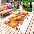 thumbnail image 1 of Fall Pumpkins Outdoor Rug for Patio/Deck/Porch, Non-Slip Large Area Rug 5 x 8 Ft, Thanksgiving Sunflowers Maple Country Fruit Indoor Outdoor Rugs Washable Area Rugs, Camping Rug Carpet Runner, 1 of 8
