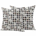 thumbnail image 1 of Fall Pumpkins Outdoor Waterproof Pillow Covers, Thanksgiving Autumn Black White Plaid Decorative Square Throw Pillowcase Sofa Cushion Sham for Patio/Couch/Chair, 20"x20" 2 Pack, 1 of 8